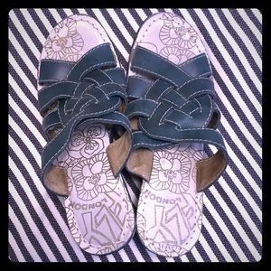 Fly London slides, petrol color, size 41.